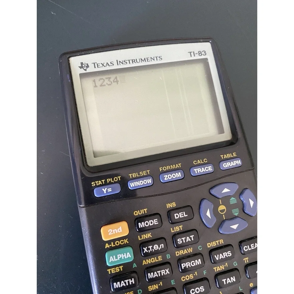 Texas Instruments TI 83 TI-83 Graphing Calculator with Cover Tested Calculus